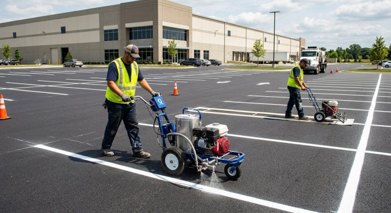 Asphalt Painting in Palm Springs, CA