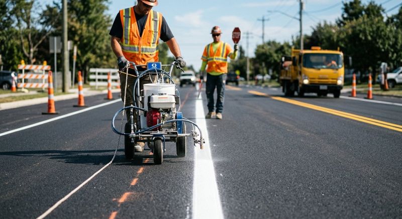 Commercial Asphalt Painting in Acworth, GA
