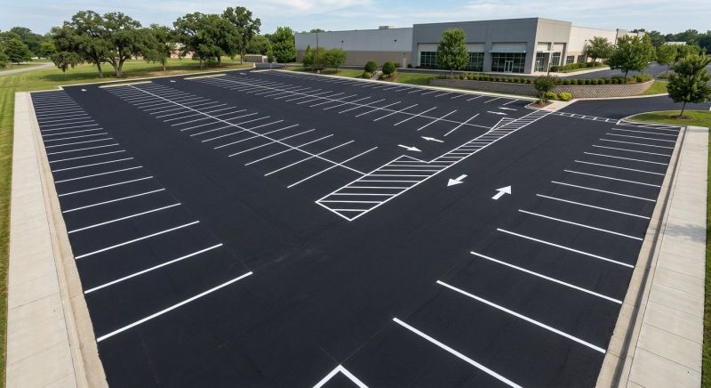 Concrete Parking Lot Striping in Acworth, GA