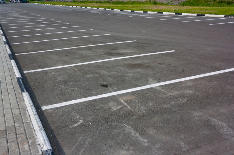 Striping on a Commercial Parking Lot